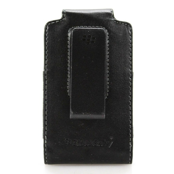 CLIP ON MAGNET LEATHER PHONE CASE ACCESSORY BLACK - Picture 3 of 5